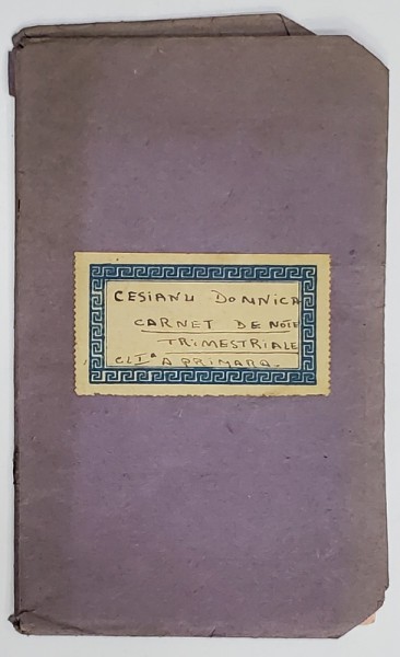 CARNET PENTRU NOTE SI OBSERVATIUNI , CLASA I PRIMARA , ANII &#039;30