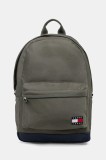 Tommy Jeans rucsac culoarea verde, mare, cu imprimeu, AM0AM13400