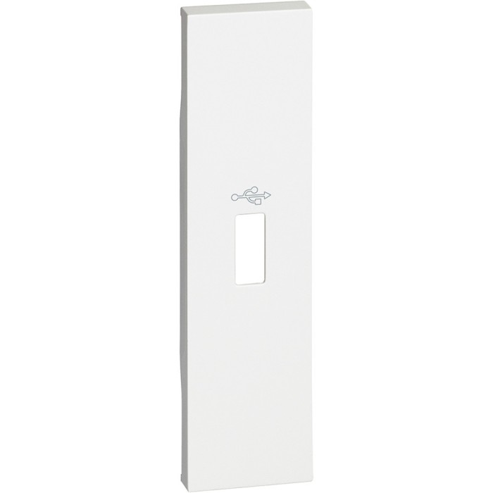 Placa priza conector USB 1M Living Now Bticino alb KW10P