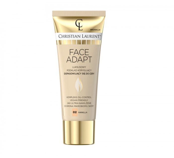 Fond de ten, Christian Laurent, Face Adapt, Correcting &amp; Adapting Luxury Foundation, 30 ml, 02 Vanilla