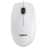 MOUSE LOGITECH, &quot;B100&quot;, PC sau NB, cu fir, USB, optic, 800 dpi, butoane/scroll 3/1, , alb, &quot;910-003360&quot; (timbru verde 0.18 lei)