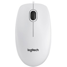 MOUSE LOGITECH, &quot;B100&quot;, PC sau NB, cu fir, USB, optic, 800 dpi, butoane/scroll 3/1, , alb, &quot;910-003360&quot; (timbru verde 0.18 lei)