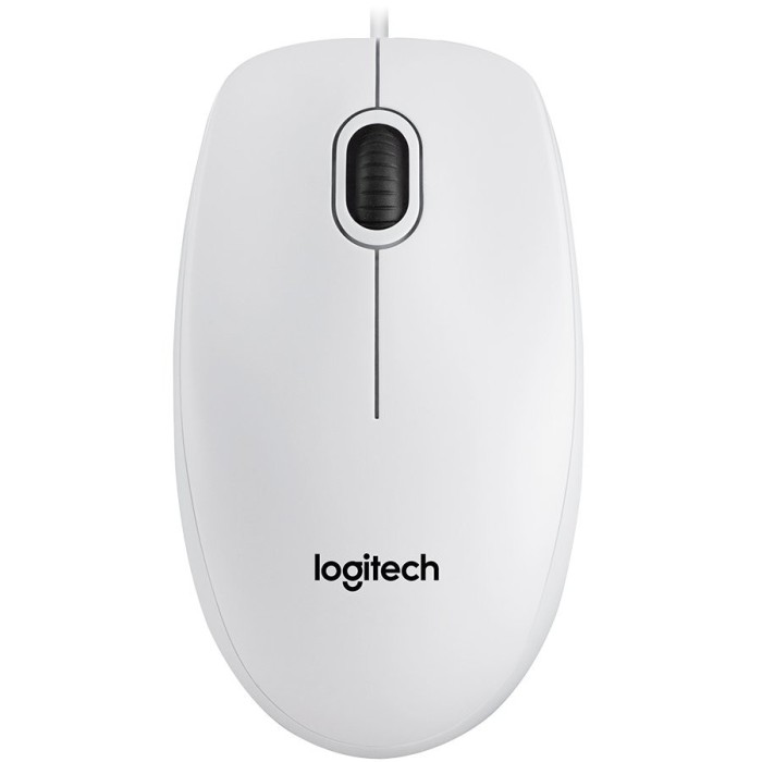 MOUSE LOGITECH, &quot;B100&quot;, PC sau NB, cu fir, USB, optic, 800 dpi, butoane/scroll 3/1, , alb, &quot;910-003360&quot; (timbru verde 0.18 lei)