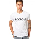 Tricou alb barbati - Ipotecat - M