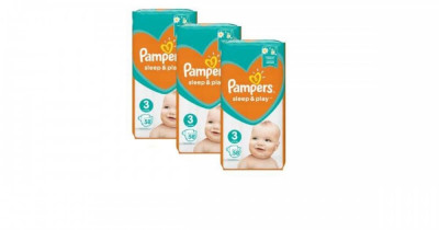 Pampers Sleep&amp;amp;amp;Play havi Nadr&amp;aacute;gpelenka csomag 6-10kg Midi 3 (3x58db) foto