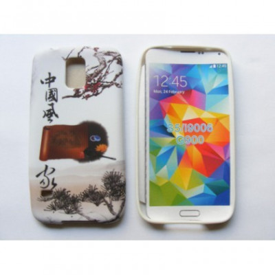 Husa Silicon Samsung Galaxy S5 G900 Pergament Alb foto