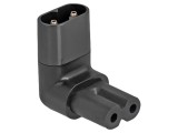 Adaptor IEC C7 mamă la IEC C8 tată &icirc;n unghi, 2,5A, 250V