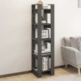 VidaXL Bibliotecă/Separator cameră, gri, 41x35x160 cm, lemn masiv pin