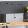 vidaXL Cutie Aluminiu Argintiu 48.5x14x20 cm, Lada Scule Universală, Rezistentă, Blocabilă, Transport Depozitare