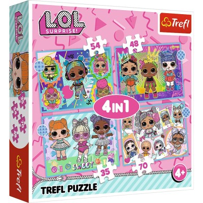 Puzzle Trefl Lol 4In1 Cunoaste Papusile foto