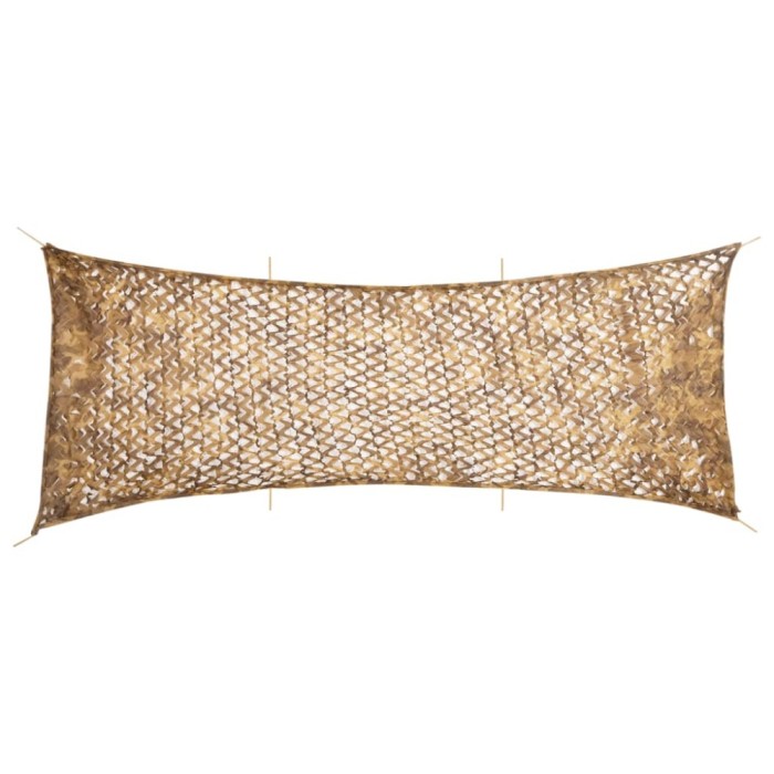 vidaXL Plasă de camuflaj cu geantă de depozitare, nisipiu, 623x203 cm