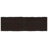 Blat masă, 160x50x4 cm, gri, lemn stejar tratat contur organic