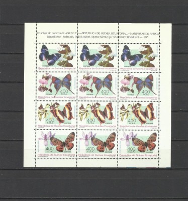 GUINEA ECUATORIALA 1995 FAUNA INSECTE FLUTURI foto