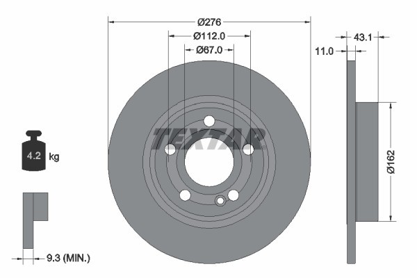 TEXTAR 92316803 PRO Disc frana