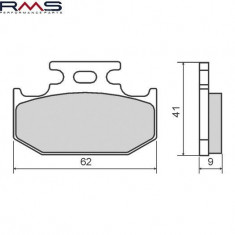 Set placute frana Kawasaki KX - KLX 125-250cc – Suzuki RM – TS – RMX – DR 125-350cc – Yamaha FZR – DT – WR 50-600cc