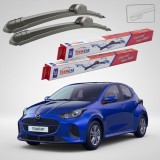 Cumpara ieftin Stergatoare Mazda 2 Hybrid XP210 Facelift 2024-2026 Set Fata Flat TeamCar