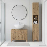 Cumpara ieftin Set de dulapuri pentru baie, 2 piese ALKMAAR Stejar Artizanal