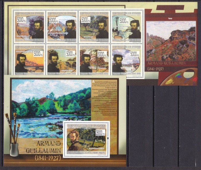 Guineea 2009 pictura Guillaumin MI 6911-6918 + bl. 1753 MNH