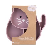 FARFURIE COMPARTIMENTATA DIN SILICON CU VENTUZA, MELII LUXE, PISICA SuperHeroes ToysZone