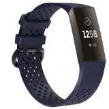 Cumpara ieftin Curea Bratara sport Edman pentru Fitbit Charge 3 / 4, marimea L, Albastru inchis