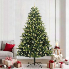 vidaXL Brad de Crăciun artificial cu ramuri articulare 300 LEDs 240 cm 3396013