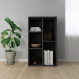 vidaXL Bibliotecă/Servantă, negru, 50 x 25 x 80 cm, PAL