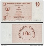 !!! ZIMBABWE - 10 CENTS 2006 - P 35 - UNC // SERIA AA