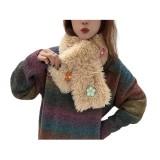 Cumpara ieftin Fular petrecut din blanita artificiala Flowers