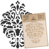 Reutilizabil Șablon - Craft - Scrapbooking // ORNAMENT DAMASC #2 - A4 (21x30cm)