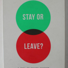 STAY OR LEAVE ? SET DE 52 CARTOLINE CU INTREBARI IN LIMBA ENGLEZA , ANII '2000