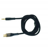 Cumpara ieftin Cablu cu conector jack 3.5 mm la USB-C, Jellico B21, 100 cm, in blister, negru