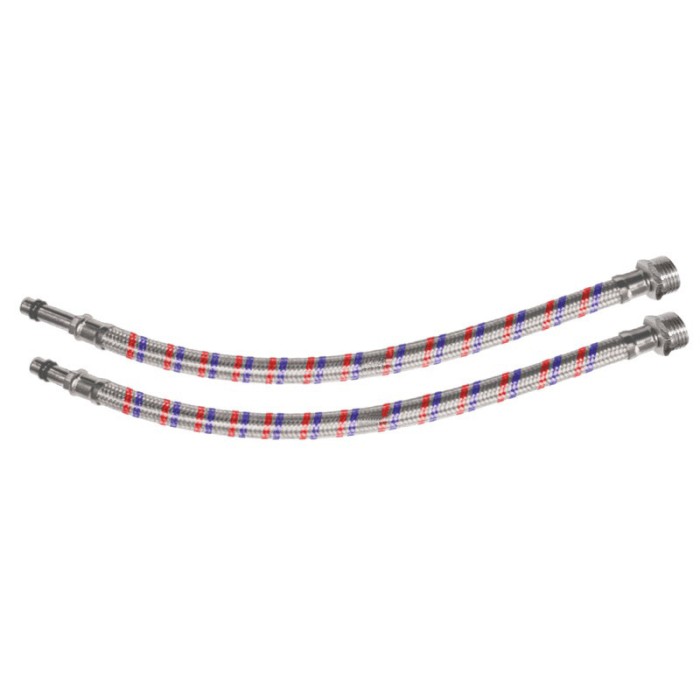 Racord apa pentru baterie, din inox, 1/2,600 mm, Fe, 2 buc / set