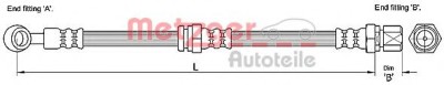Conducta / cablu frana CHEVROLET LACETTI (J200) (2003 - 2016) METZGER 4110190 foto