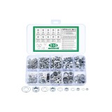 Set de 510 bucăți piulițe hexagonale și rondelle plate M2-M6: 255 piulițe autofixante, 255 rondelle, piulițe de oprire, piulițe de siguranță