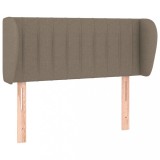 Cumpara ieftin Tablie de pat cu aripioare gri taupe 103x23x78/88 cm textil