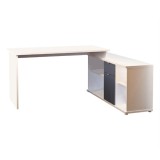 Cumpara ieftin Birou din mdf alb gri Dalton 138x68x75 cm