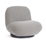 Cumpara ieftin Fotoliu lemn negru textil gri Margot 81x95x71 cm