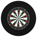 vidaXL Bordura Tinta Darts Profesionala EVA, 70.5cm, Negru - Protectie Perete si Sageti