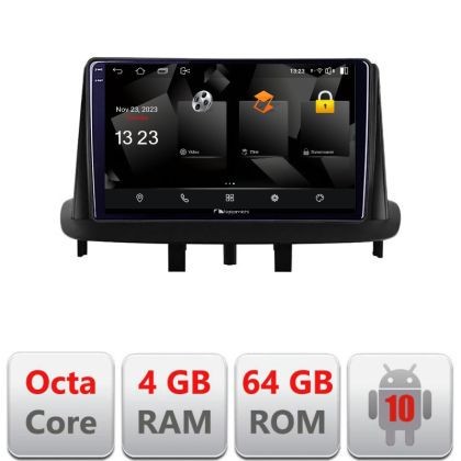 Navigatie Renault Megane 3 5510-145 Android Octa Core 720p 4+64 DSP 360 camera carplay android auto CarStore Technology