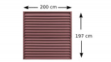 Gard metalic jaluzea Maro ciocolatiu 100 cm/197 cm Suruburi ascunse Grosime 0.6