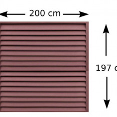 Gard metalic jaluzea Maro ciocolatiu 100 cm/197 cm Suruburi ascunse Grosime 0.6