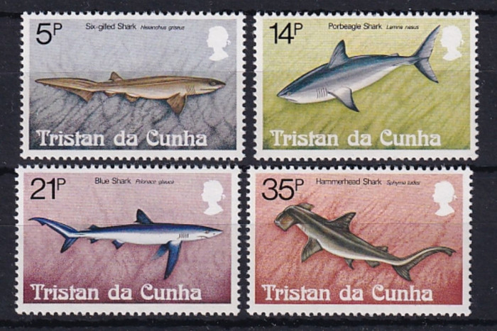 TRISTAN DA CUNHA 1979 FAUNA MARINA RECHINI