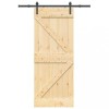 VidaXL Ușă glisantă cu set de feronerie 85x210 cm, lemn masiv de pin 3332605