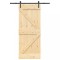 vidaXL Ușă glisantă cu set de feronerie 85x210 cm, lemn masiv de pin 3332605