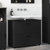 VidaXL Dulap de Baie cu sertar Negru 76.5 x 35 x 64 cm Lemn compozit 883295