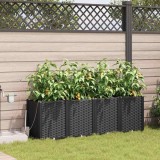 Cumpara ieftin Ghivece de Grădină 1 buc Negru 160 x 40 x 52 cm Plastic