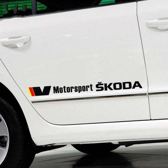 Sticker auto lateral SKODA V (set 2 buc.)