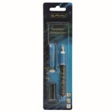Stilou Ergonomic Herlitz New Batik Fearless, Penita M, 3 Patroane Incluse, Blister