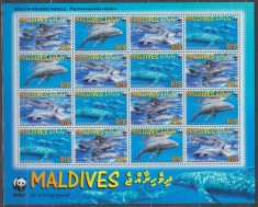 DB1 Fauna WWF Maldive Delfini MS MNH foto