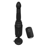 Stimulator Anal Vibrating Ass Thruster, Incalzire, 7 Moduri Vibratii, Silicon, USB, Negru, 30.5 cm